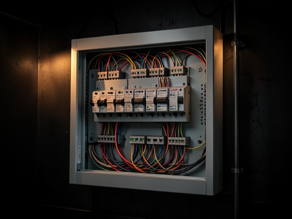 Electrical panel installation with organized wiring